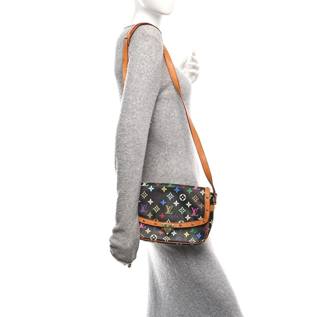 Louis Vuitton Monogram Multicolor Sologne Black