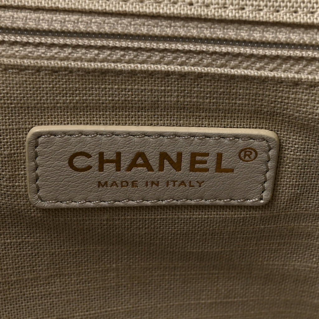 Chanel Mixed Fibers Large Deauville Bowling Bag  Black