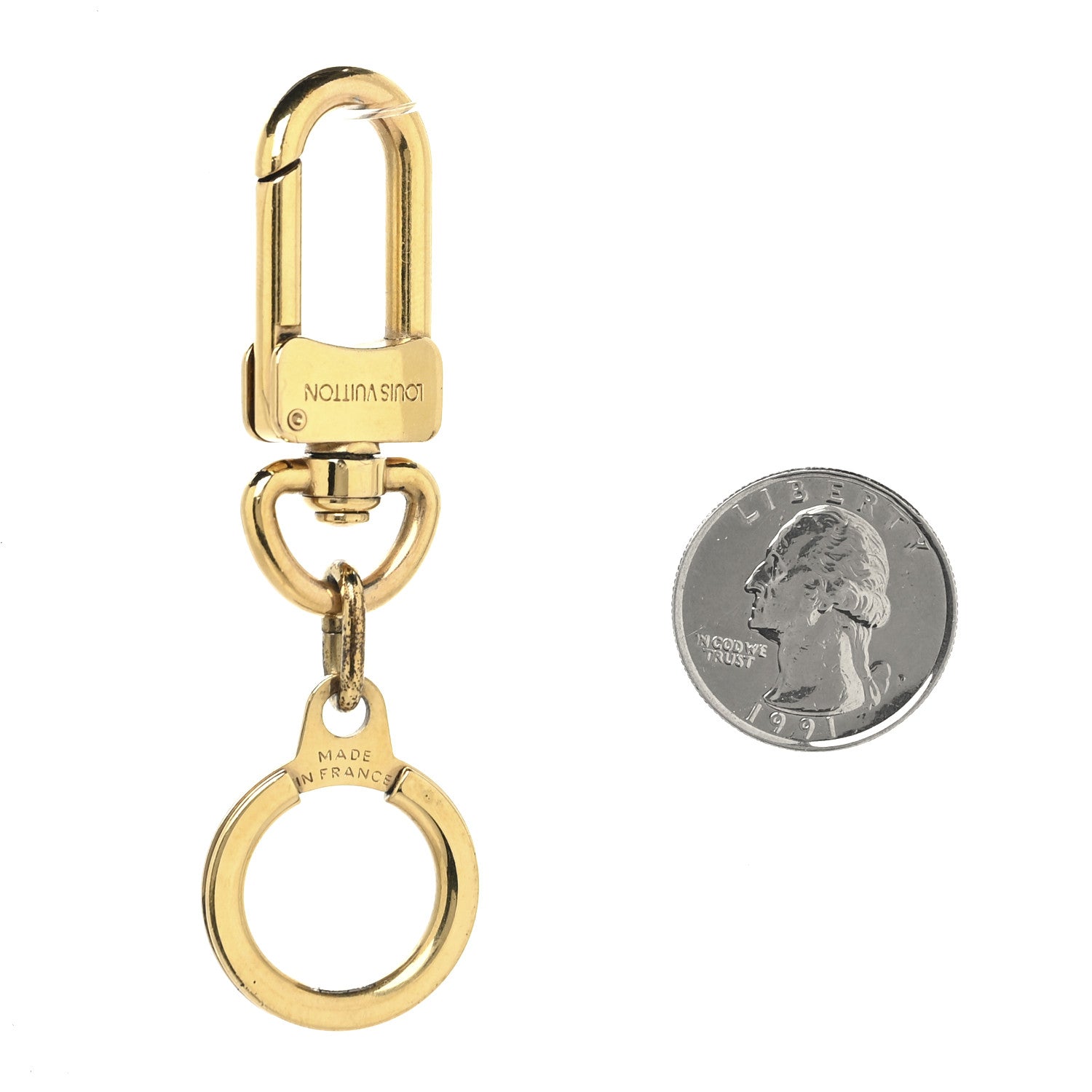 Louis Vuitton Pochette Extender Key Ring Gold