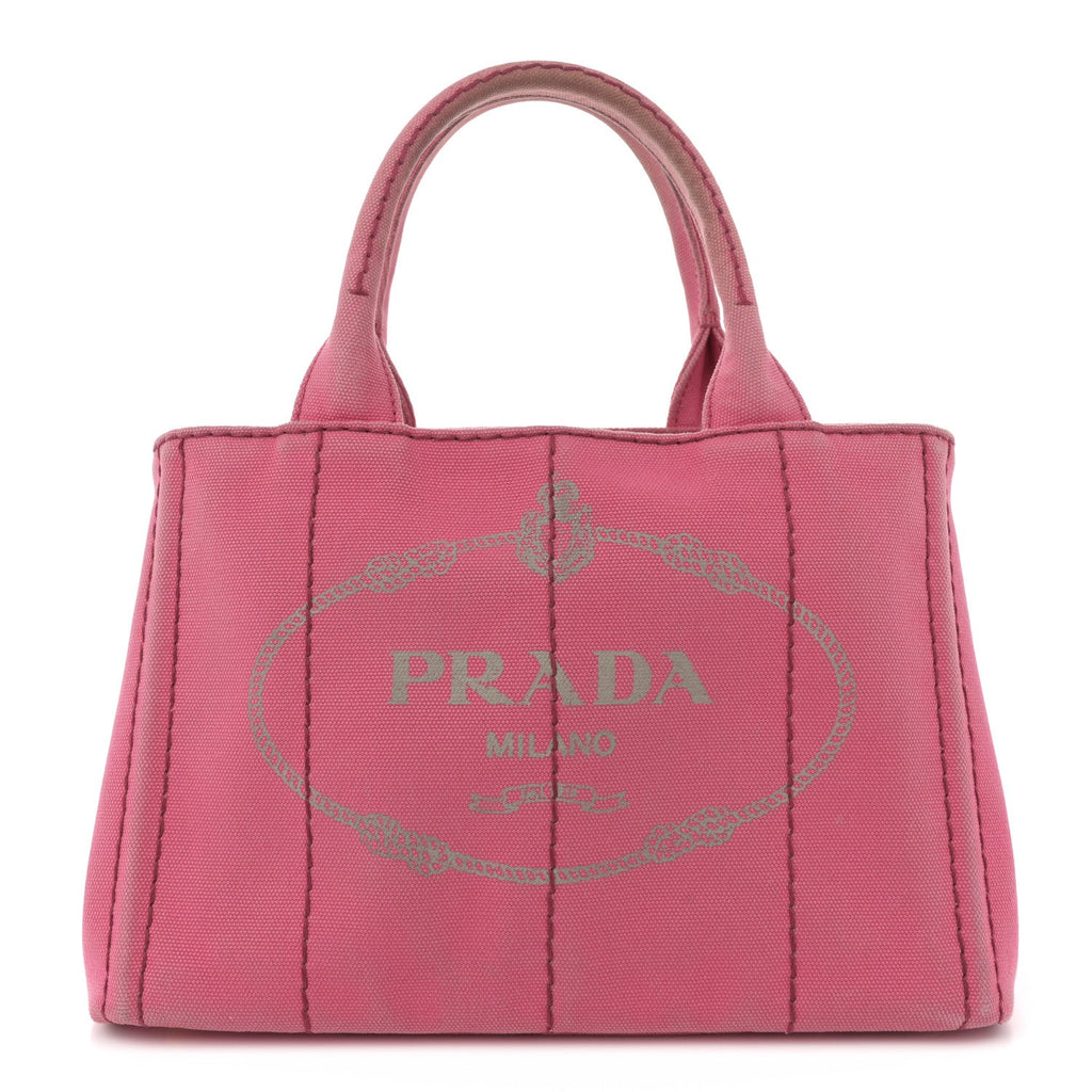 Prada Canapa Small Logo Tote Peonia