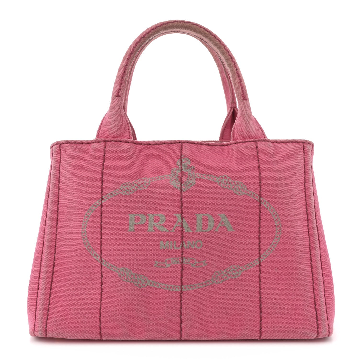 Prada Canapa Small Logo Tote Peonia
