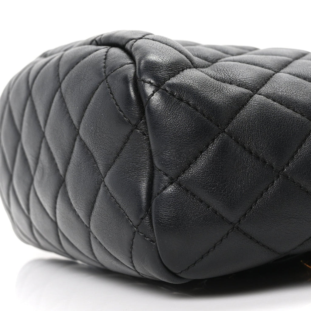 Chanel Calfskin Quilted Mini Urban Spirit Backpack Black