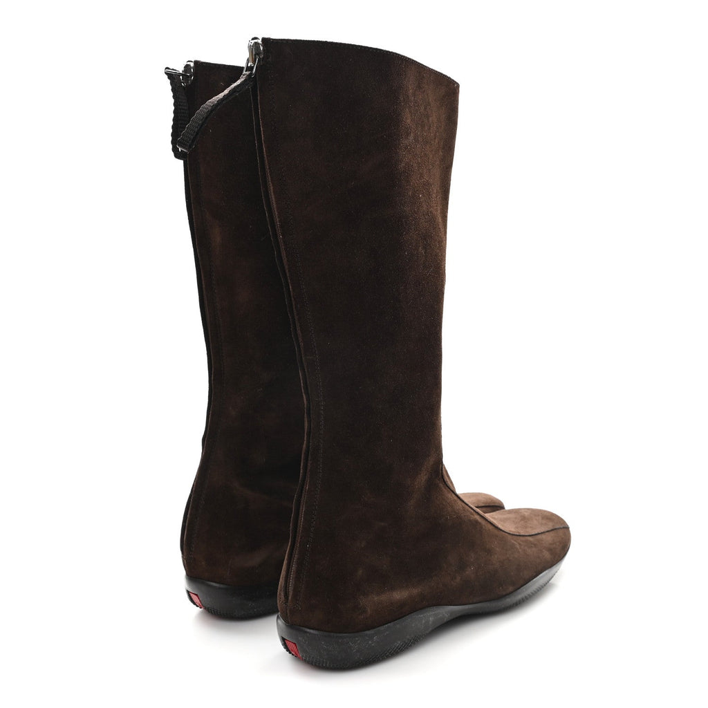Prada Suede Boots 36.5 Brown