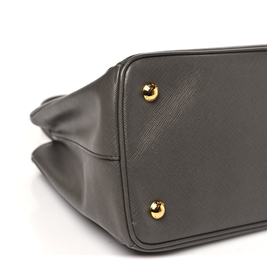 Prada Saffiano Lux Medium Tote Grafite
