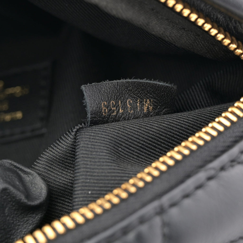 Louis Vuitton Calfskin Quilted New Wave Bumbag Black