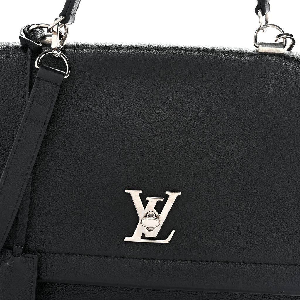 Louis Vuitton Soft Calfskin Lockme II Top Handle Black