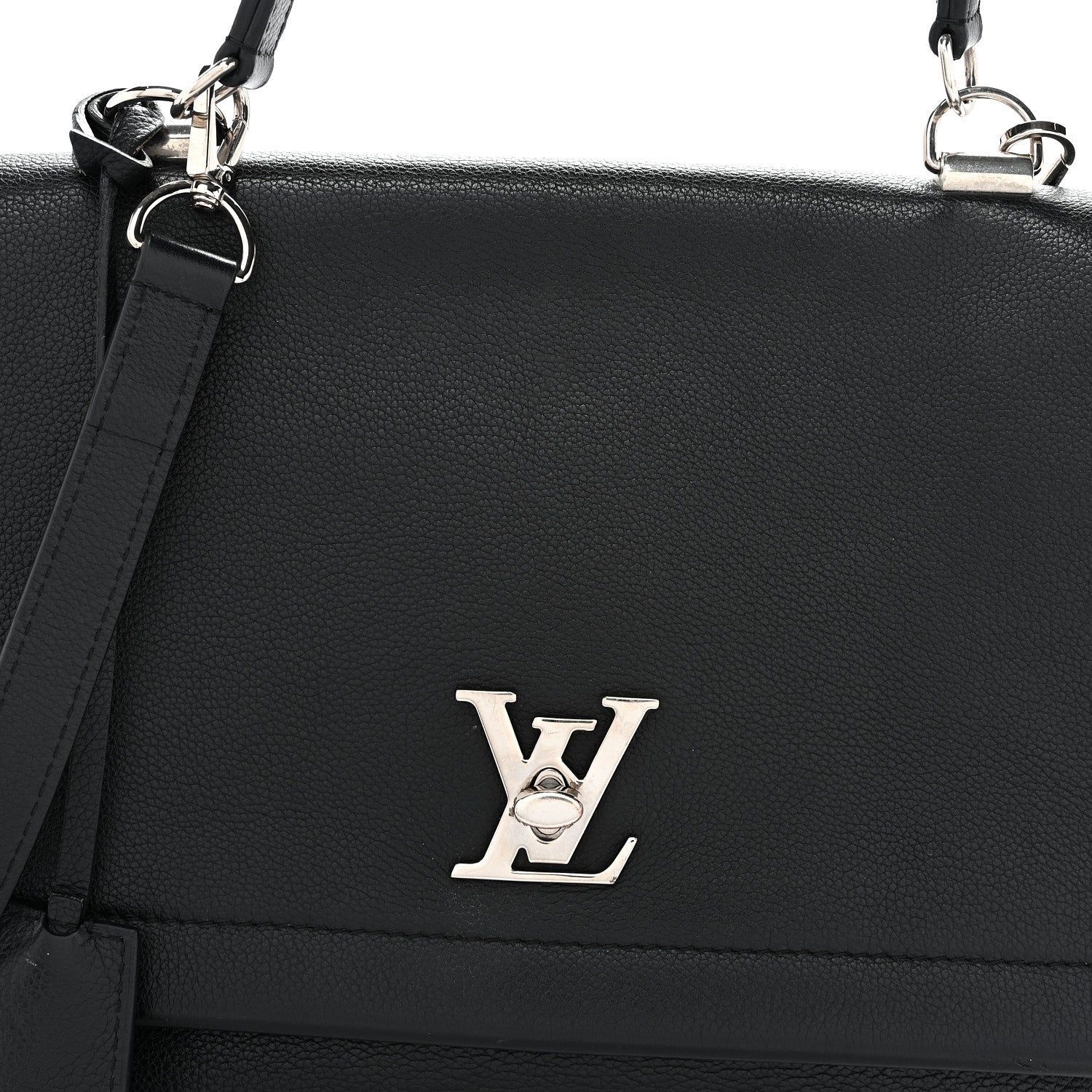 Louis Vuitton Soft Calfskin Lockme II Top Handle Black