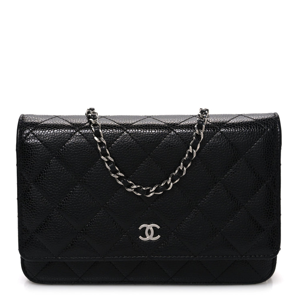 Chanel Caviar Quilted Wallet on Chain WOC Black