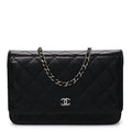 Chanel Caviar Quilted Wallet on Chain WOC Black