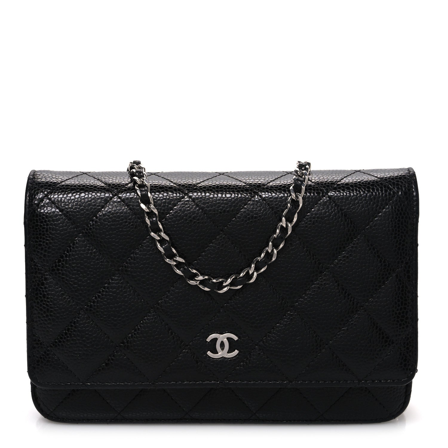 Chanel Caviar Quilted Wallet on Chain WOC Black