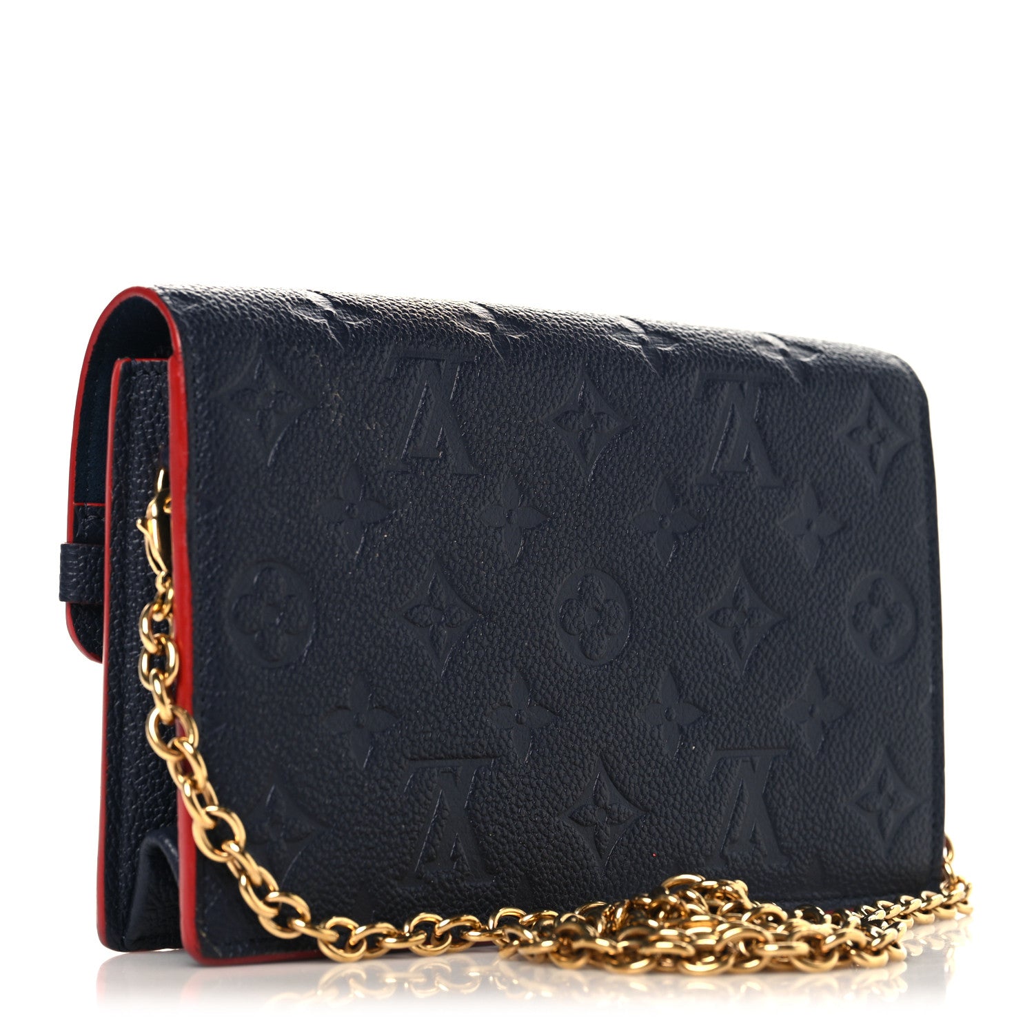 Louis Vuitton Empreinte Vavin Chain Wallet Marine Rouge