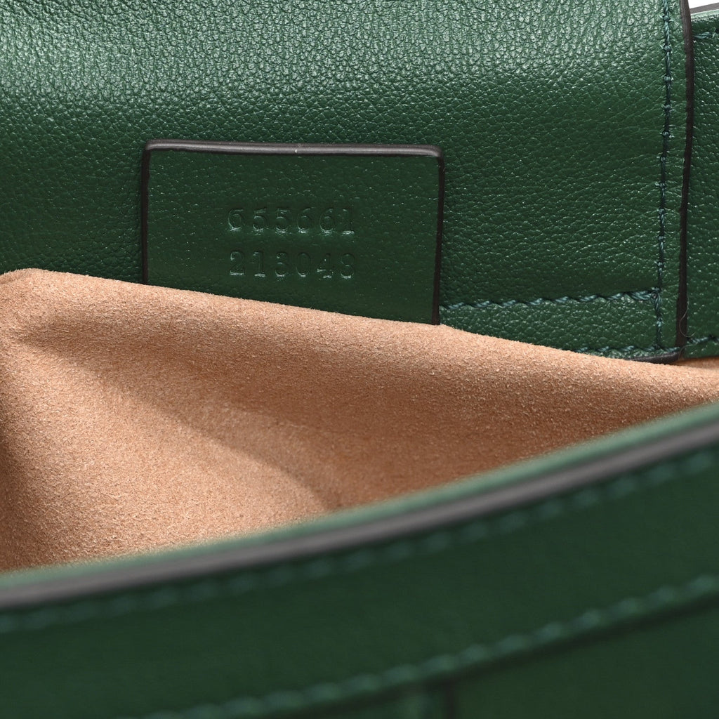 Gucci Wonka Grain Calfskin Mini Diana Tote Bag Green Yellow Fluo