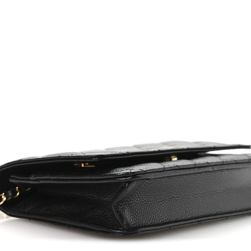Chanel Caviar Quilted Wallet on Chain WOC Black