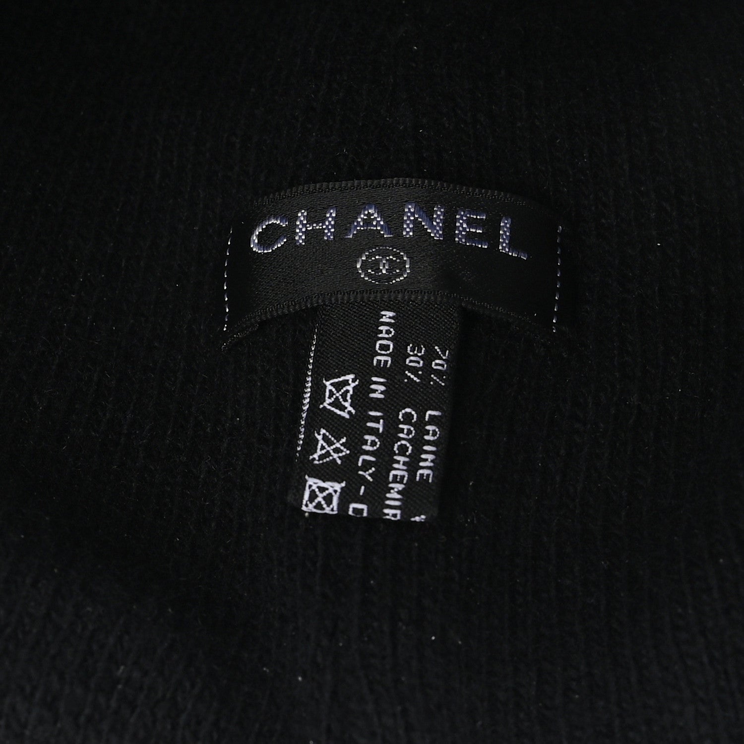 Cashmere Logo Beanie Hat Black Fuchsia