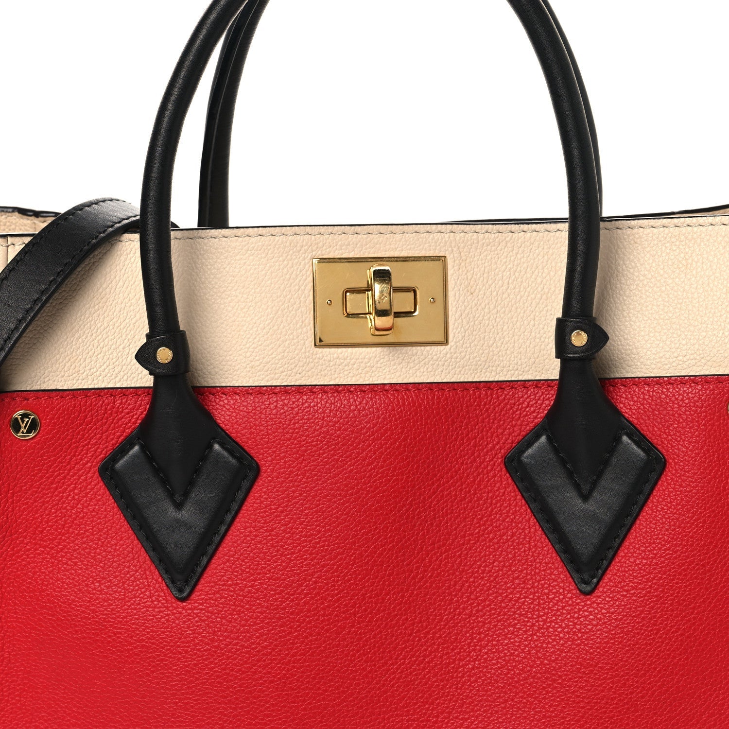 Louis Vuitton Calfskin Monogram On My Side Pirate Red