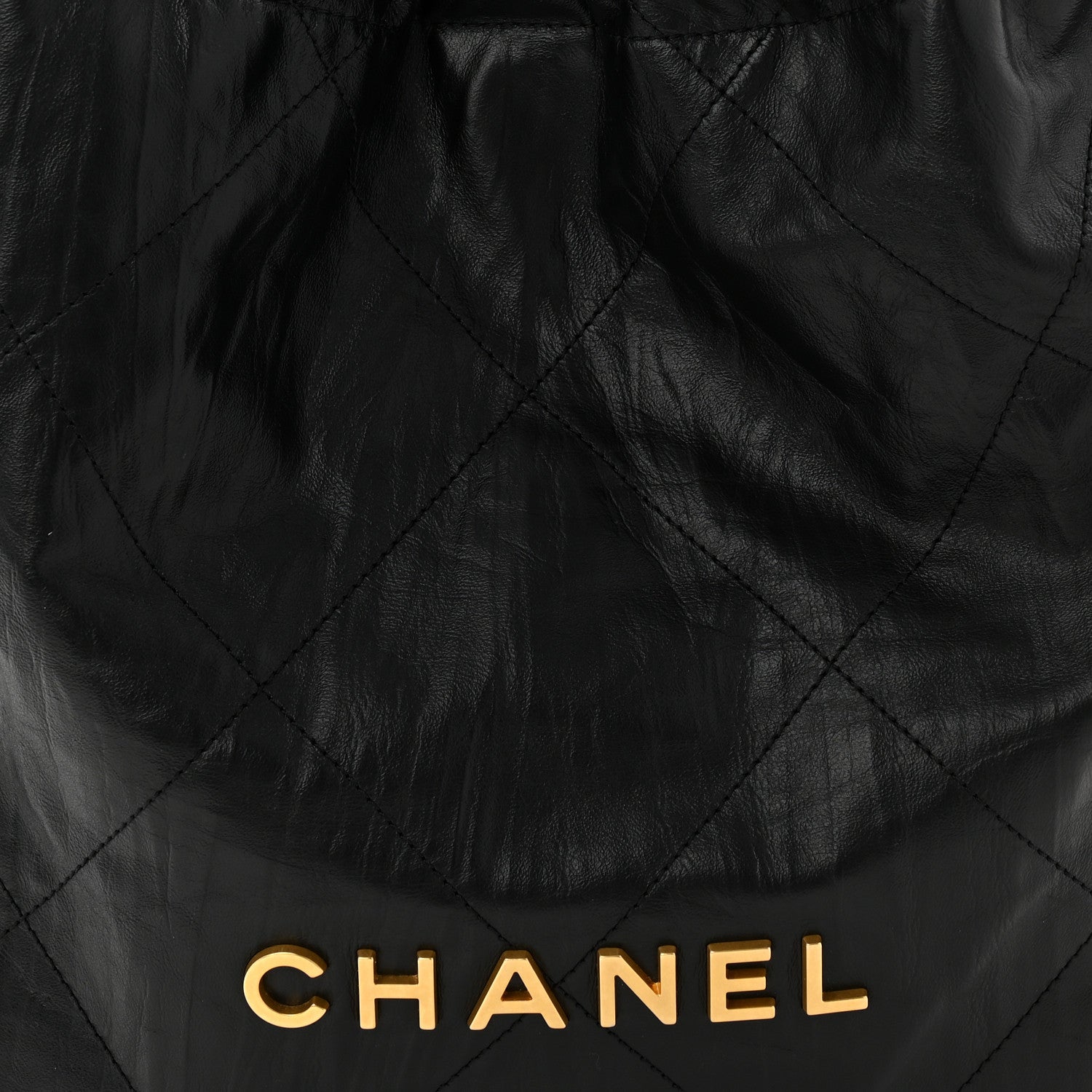 Chanel Crumpled Calfskin Quilted Chanel 22 Black