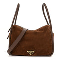 Prada Scamosciato Darling Shoulder Bag Cacao