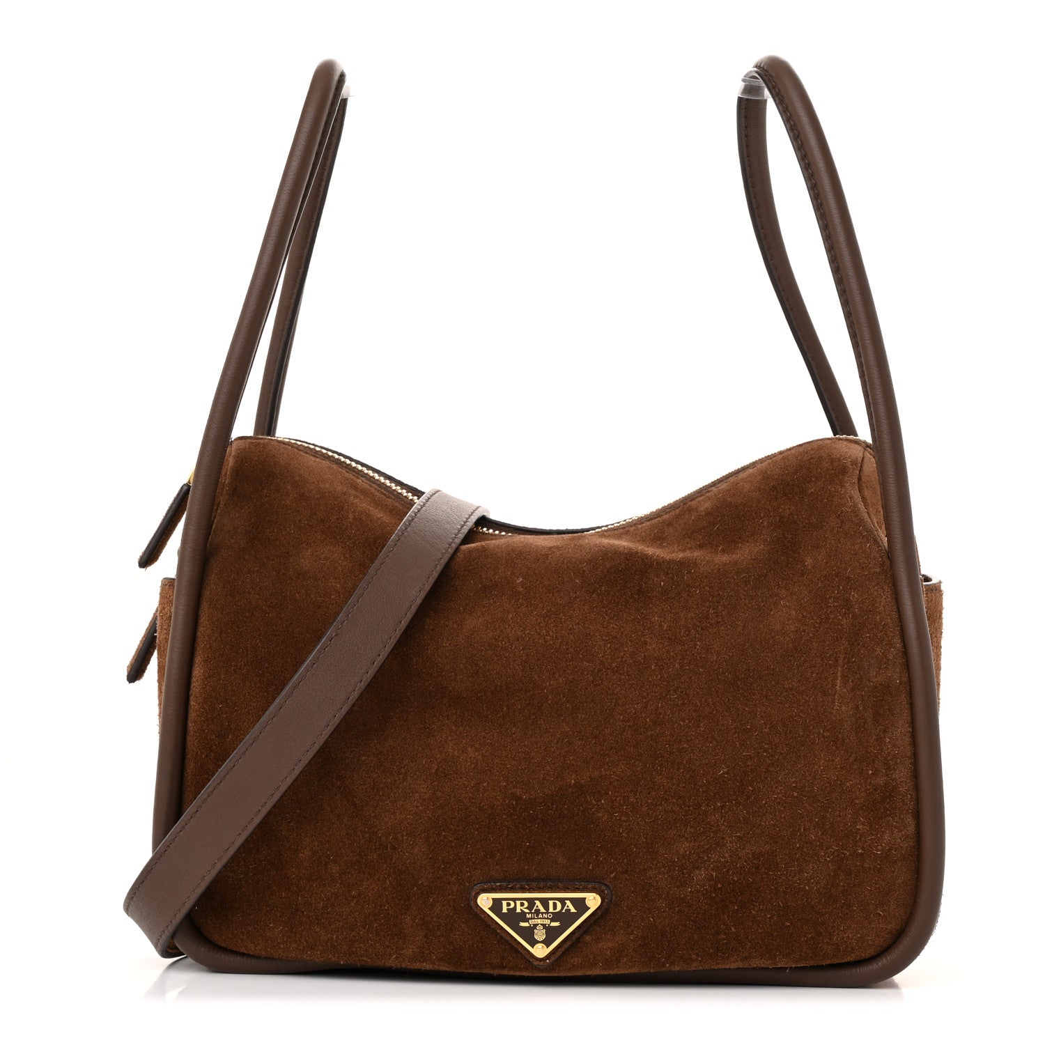 Prada Scamosciato Darling Shoulder Bag Cacao