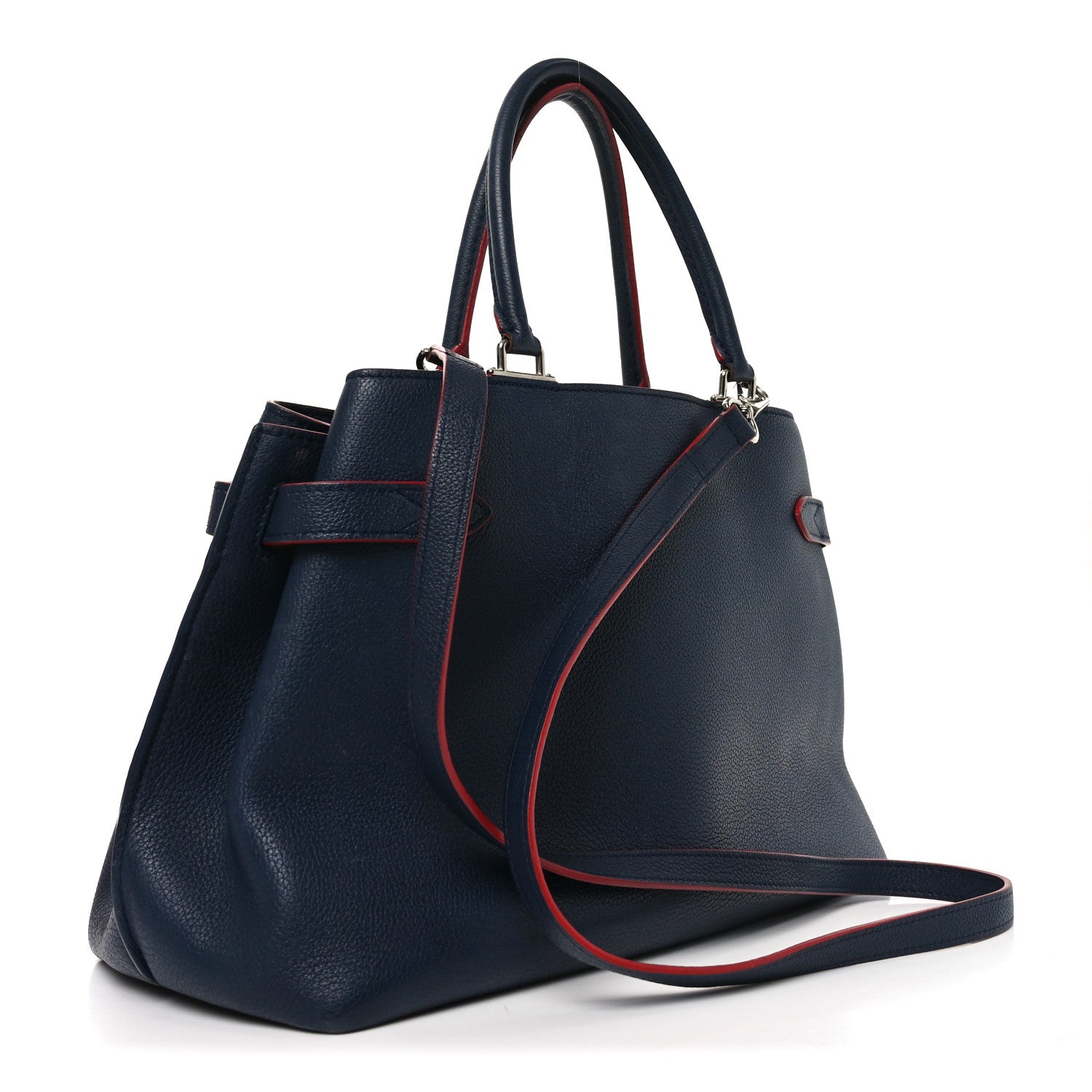 Louis Vuitton Calfskin Lockme Day Marine Rouge
