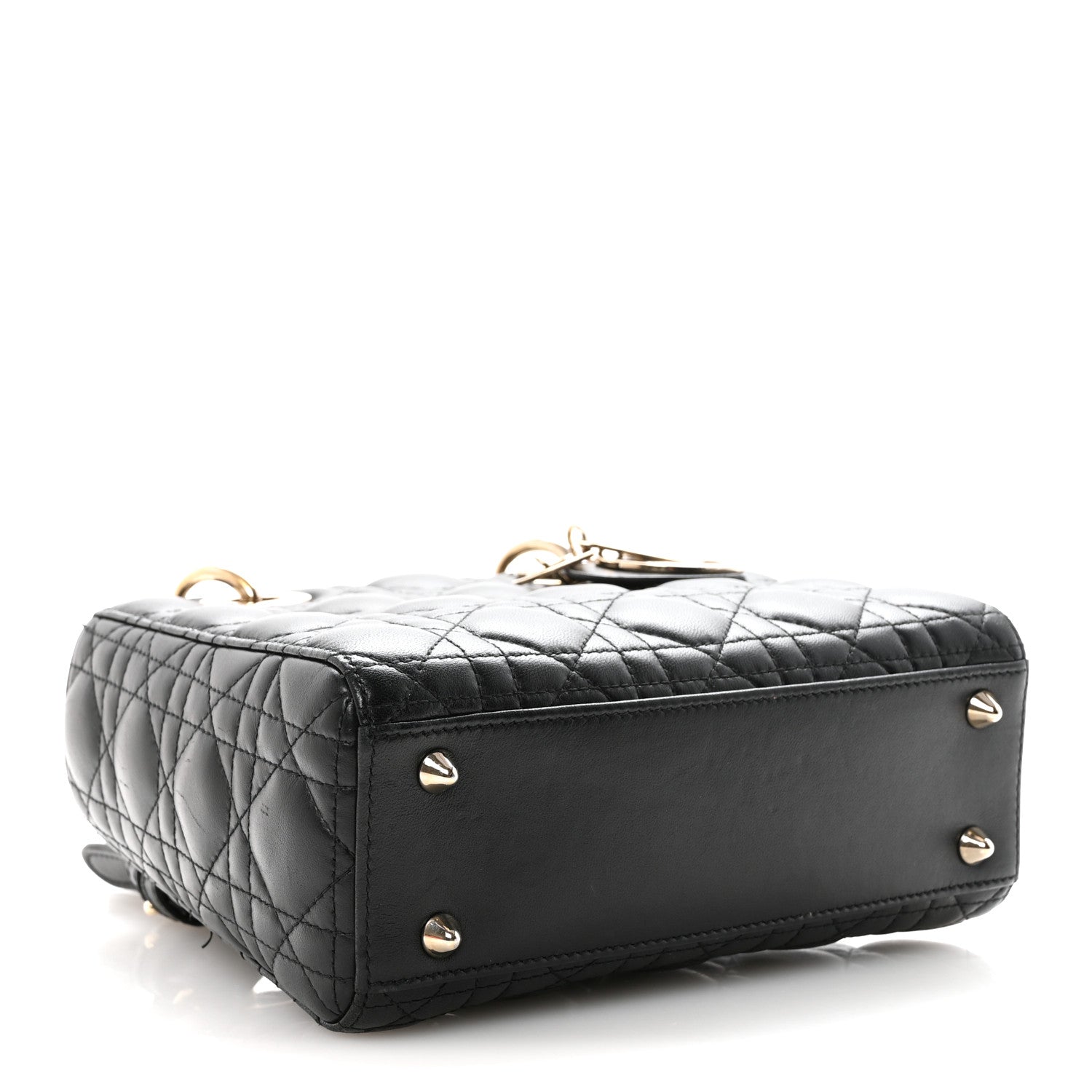 Christian Dior Lambskin Cannage Small My ABCDior Lady Dior Black