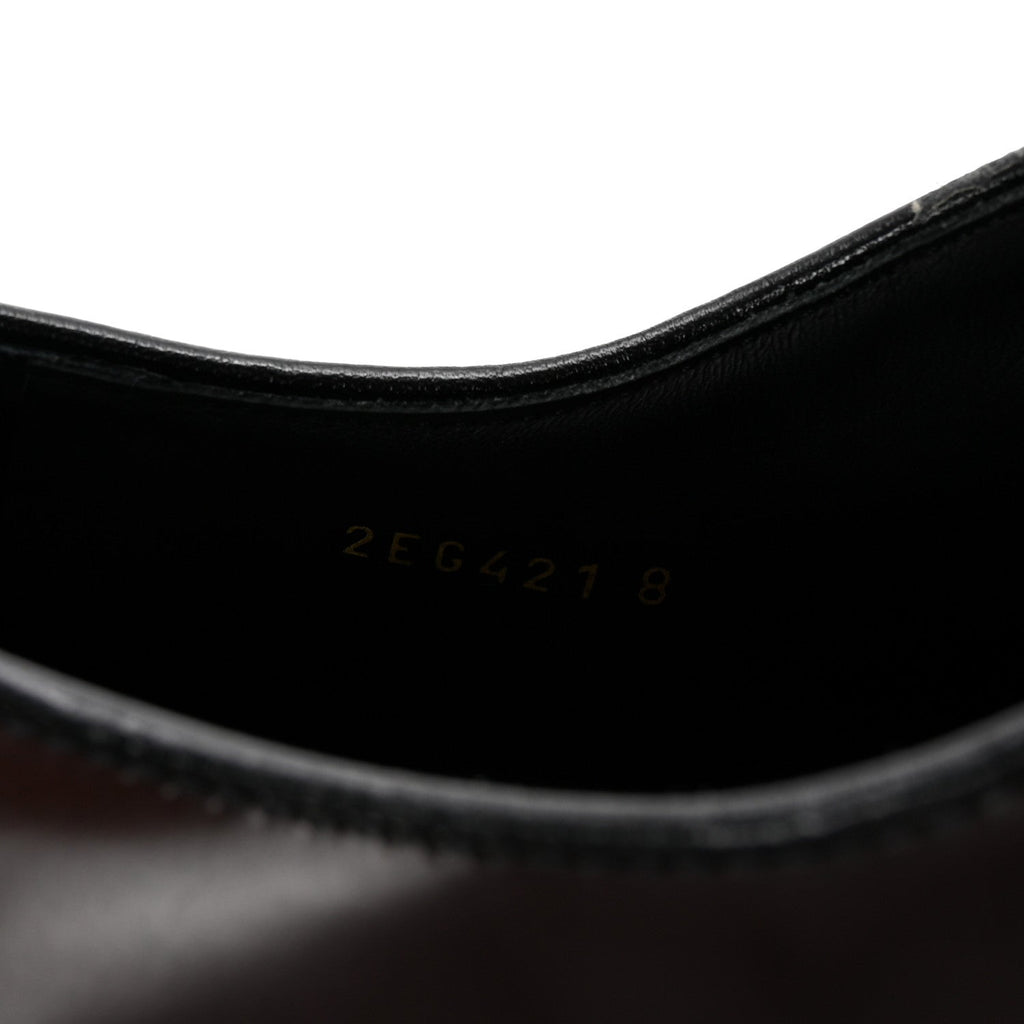 Prada Spazzolato Rois Monolith 55mm Derby Loafers 8 Dark Brown Black