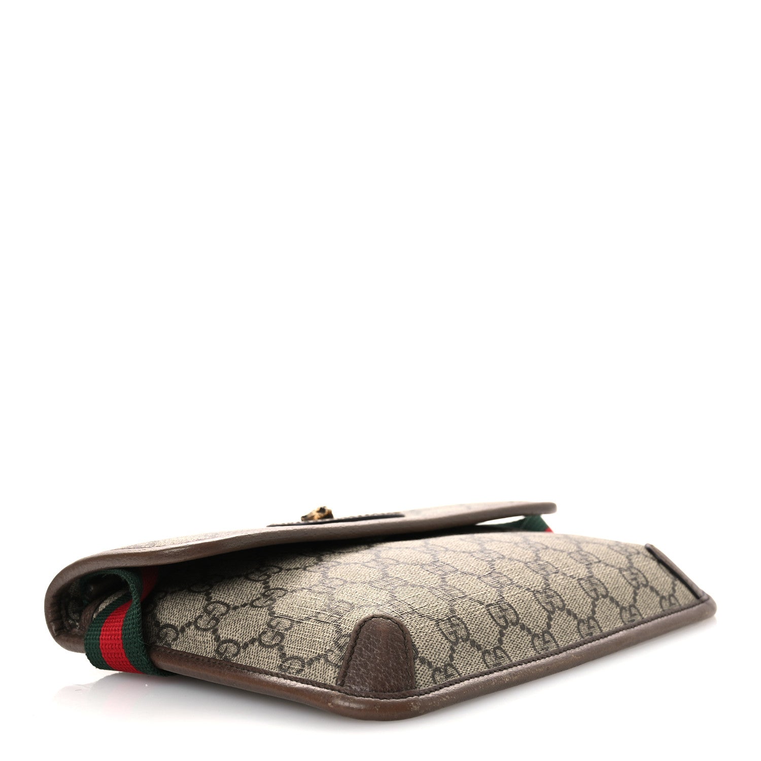 Gucci GG Supreme Monogram Neo Vintage Web Belt Bag Brown