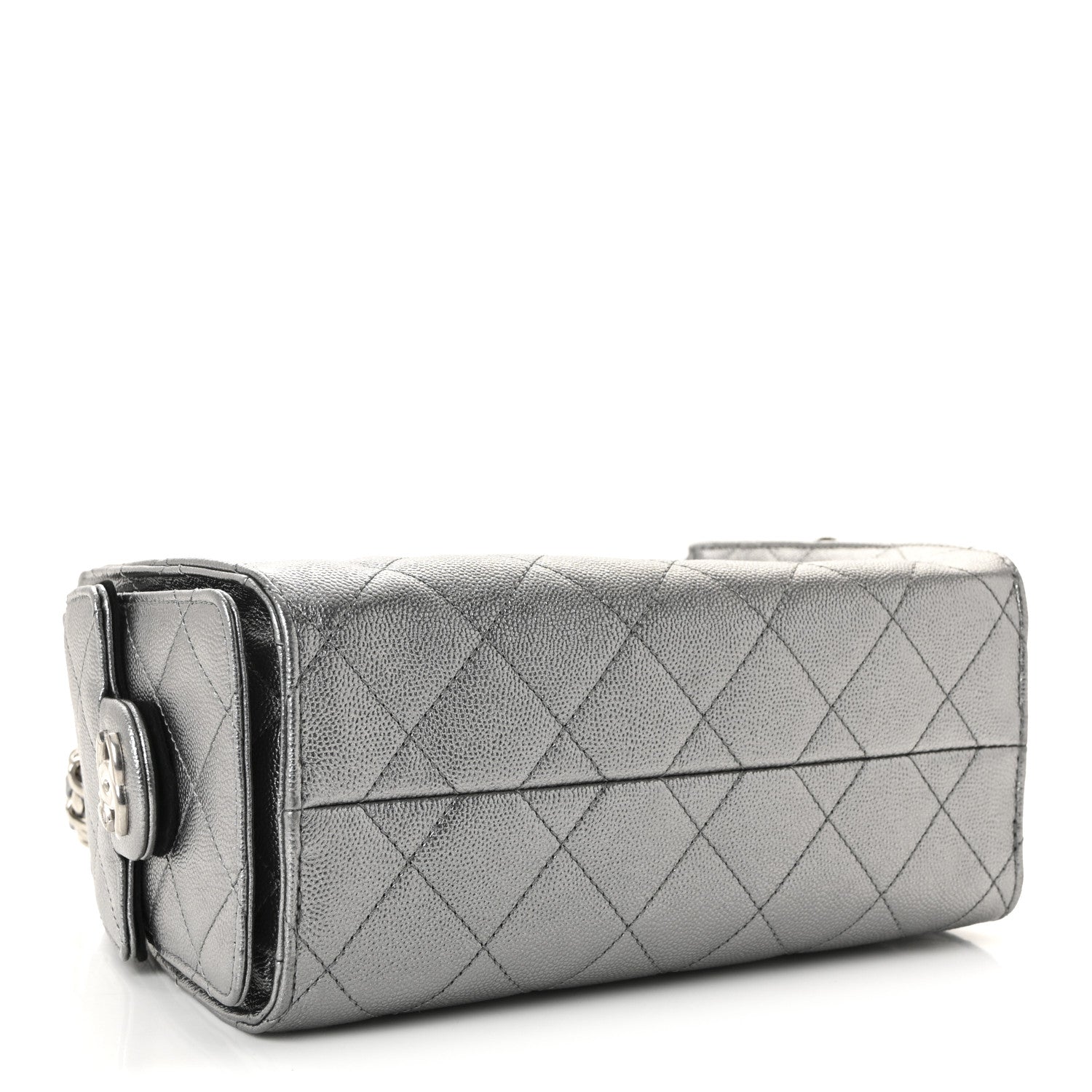 Chanel Metallic Caviar Quilted Mini Chanel 25 Handbag Anthracite