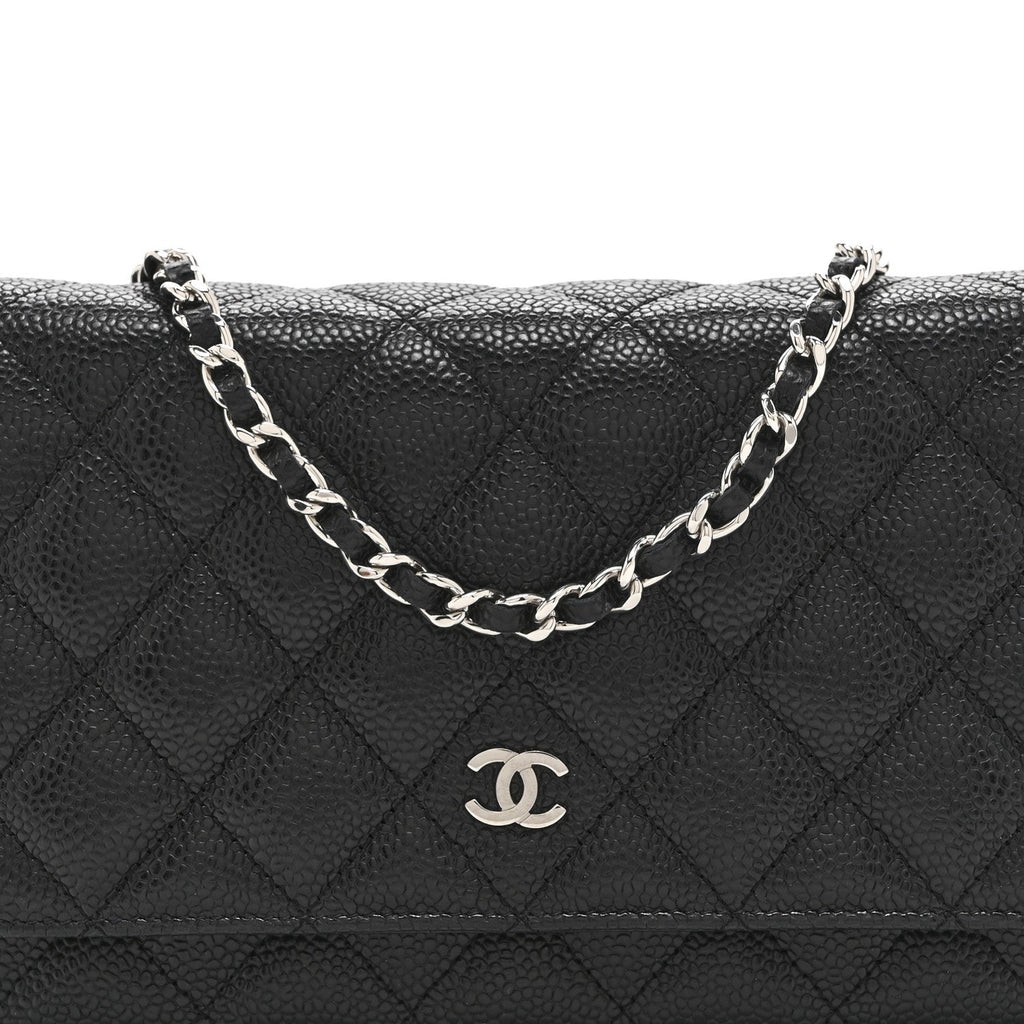 Chanel Caviar Quilted Wallet on Chain WOC Black