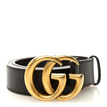 Gucci Moon Calfskin Double G 30mm Belt 85 34 Dark Cocoa