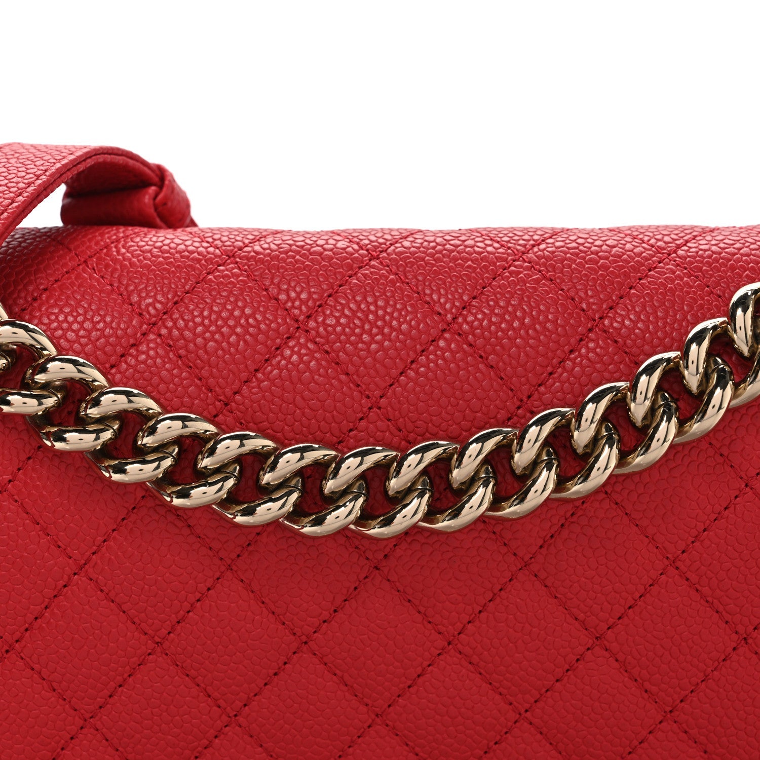 Chanel Caviar Quilted Medium Boy Flap Red