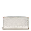 Louis Vuitton Monogram Mirror Zippy Wallet Silver