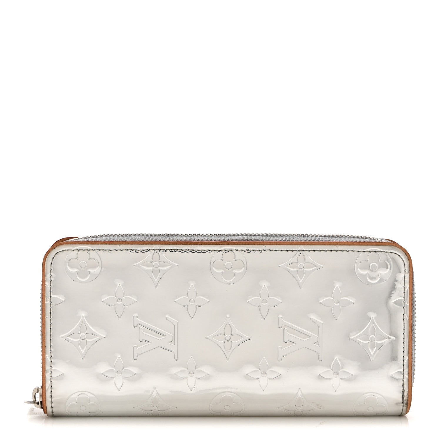Louis Vuitton Monogram Mirror Zippy Wallet Silver