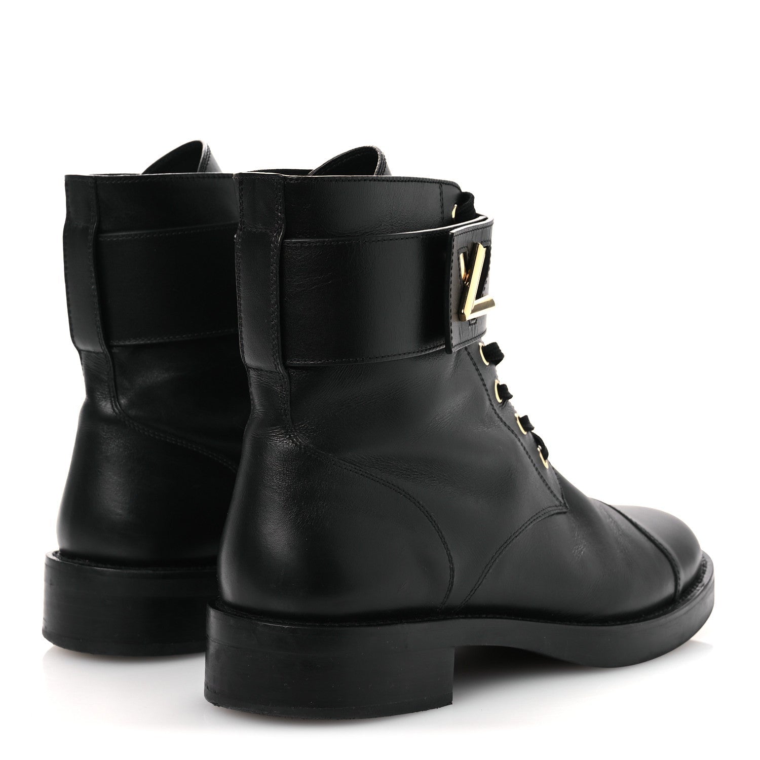 Louis Vuitton Calfskin Wonderland Ranger Boots 41 Black