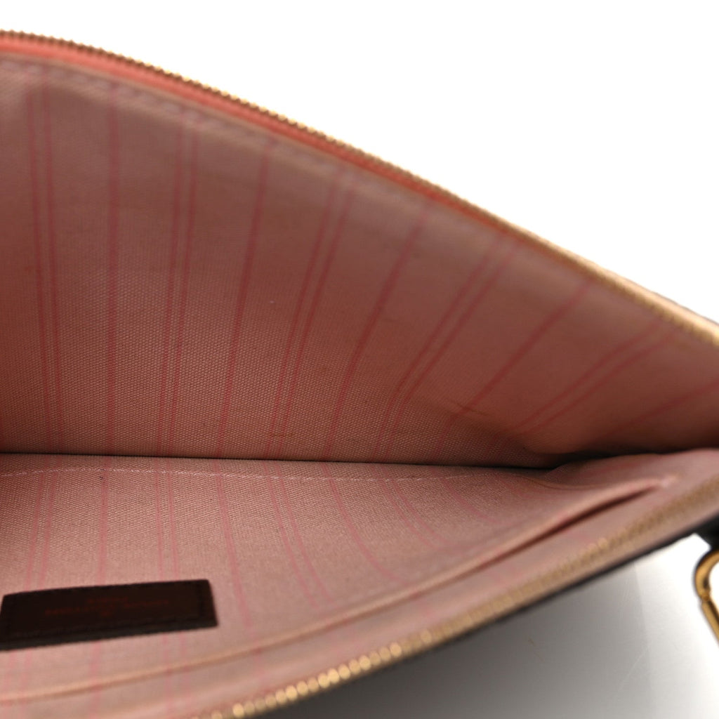 Louis Vuitton Damier Ebene Neverfull MM GM Pochette Rose Ballerine