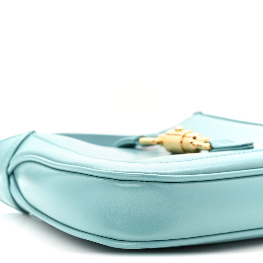 Gucci Boarded Dyana Lux Calfskin Mini Jackie 1961 Hobo Dusty Azure