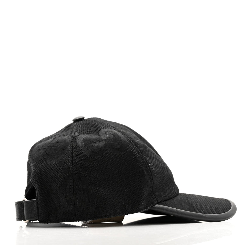 Gucci Monogram Jumbo GG Baseball Hat XS Black