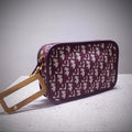 Dior Diorquake Clutch In Bordeaux Dior Oblique Canvas