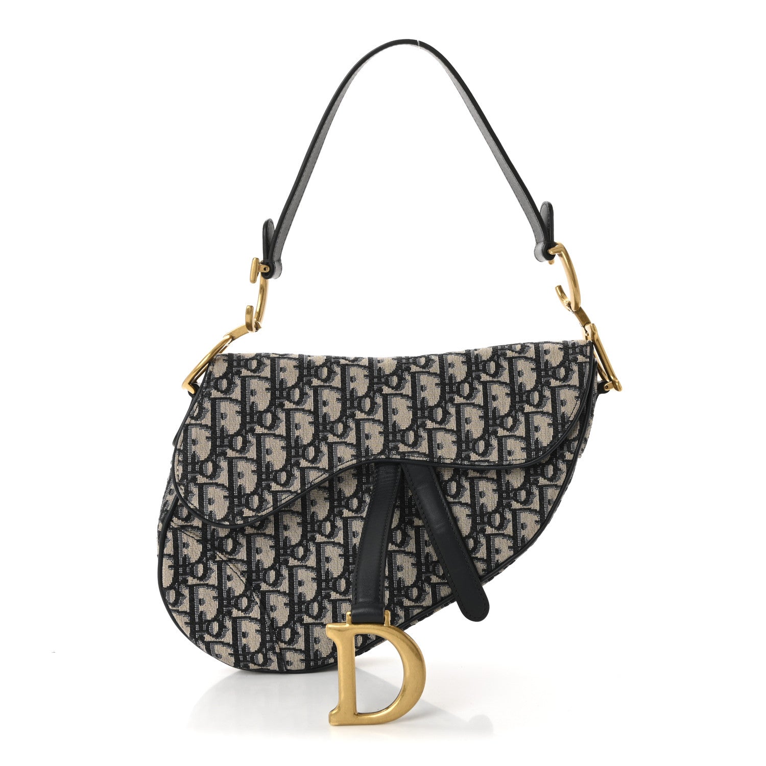 Christian Dior Oblique Saddle Bag Blue