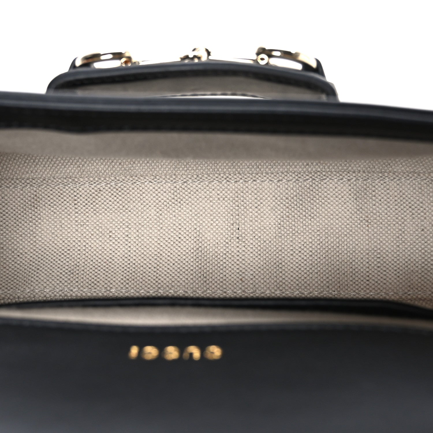 Gucci GG Supreme Monogram Horsebit 1955 Soft Small Shoulder Bag Beige Black