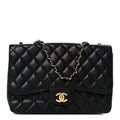 Chanel Caviar Quilted Jumbo Single Flap Black