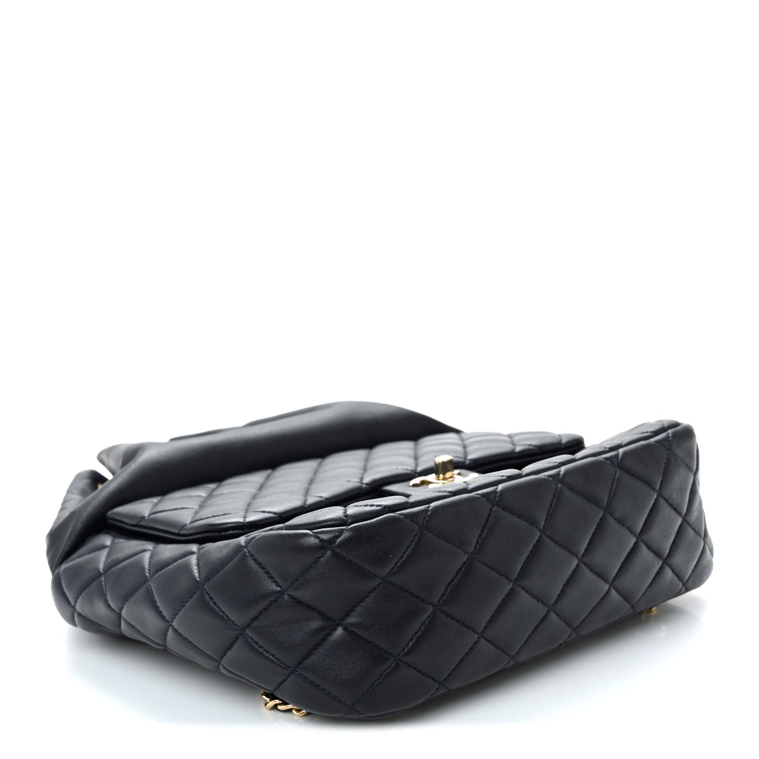 Chanel Lambskin Quilted Large In Seoul Backpack Navy