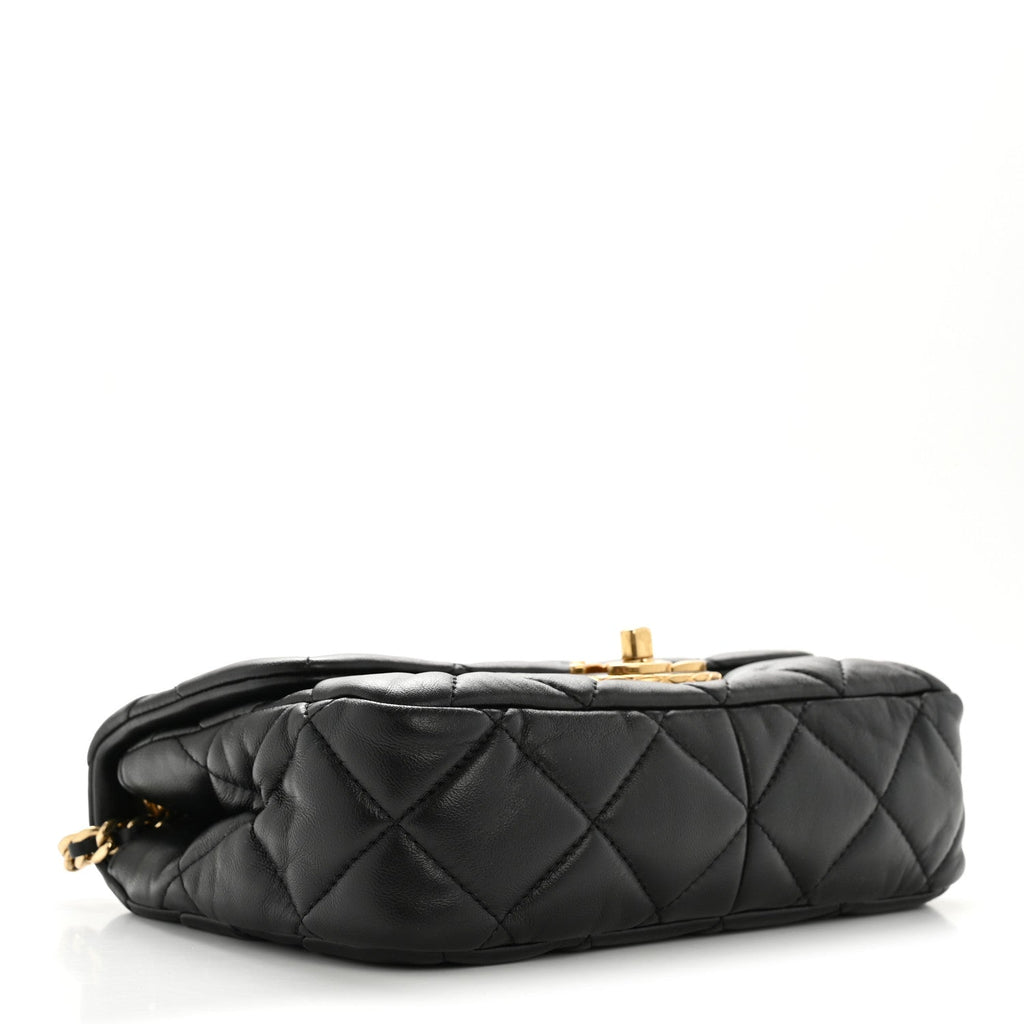 Chanel Lambskin Quilted Mini Flap Black