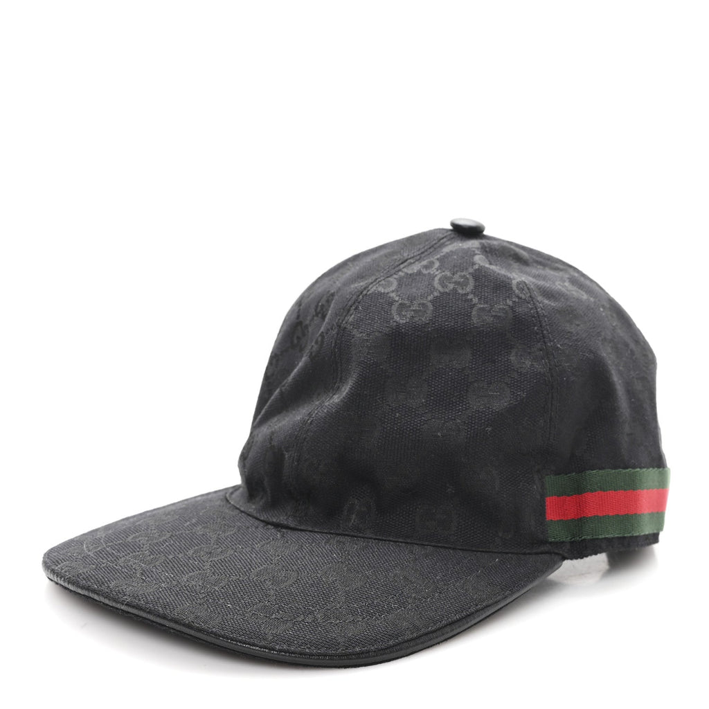 Gucci Monogram Web Baseball Hat L Black