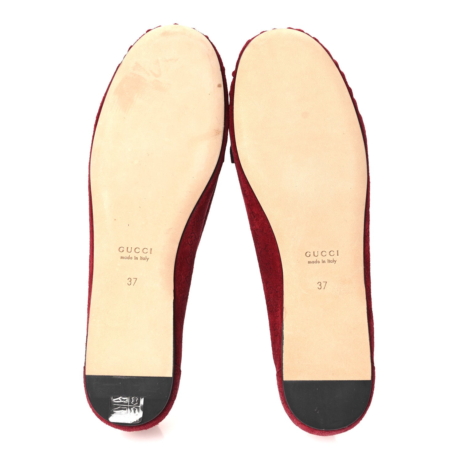 Gucci Suede Micro GG Horsebit Womens Kensington Moccasin Loafers 37  Rosso Ancora