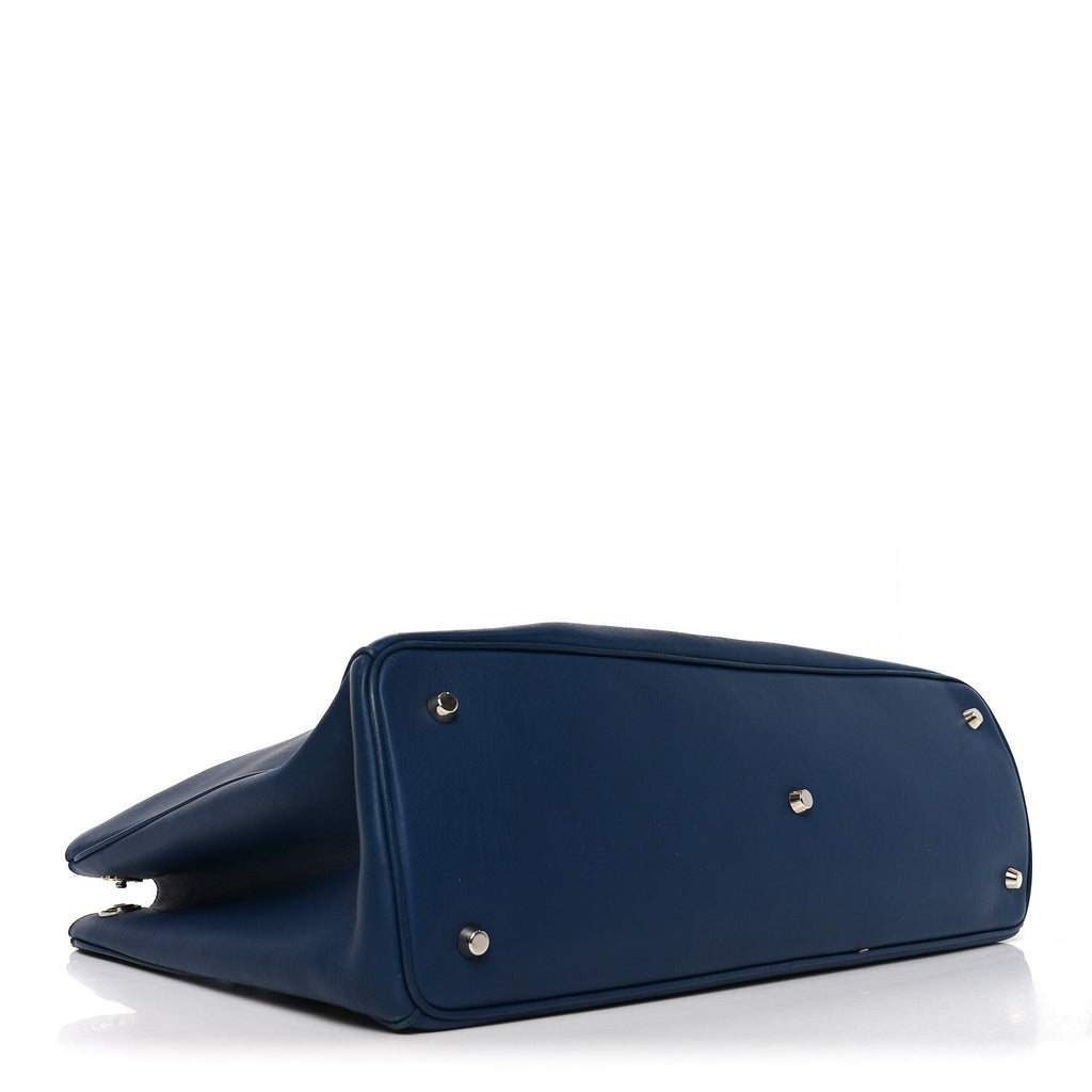 Christian Dior Smooth Calfskin Large Diorissimo Tote Blue