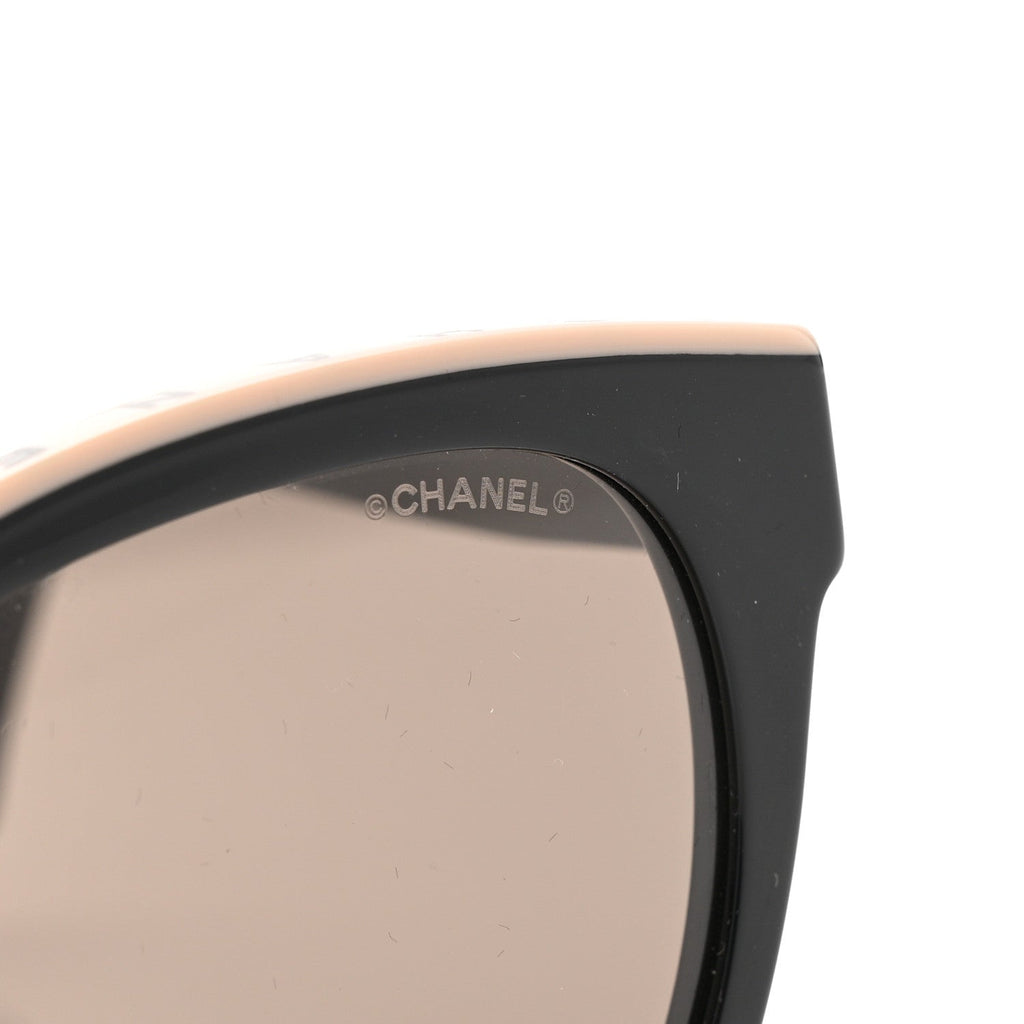 Acetate CC Butterfly Sunglasses 5414 Black Beige