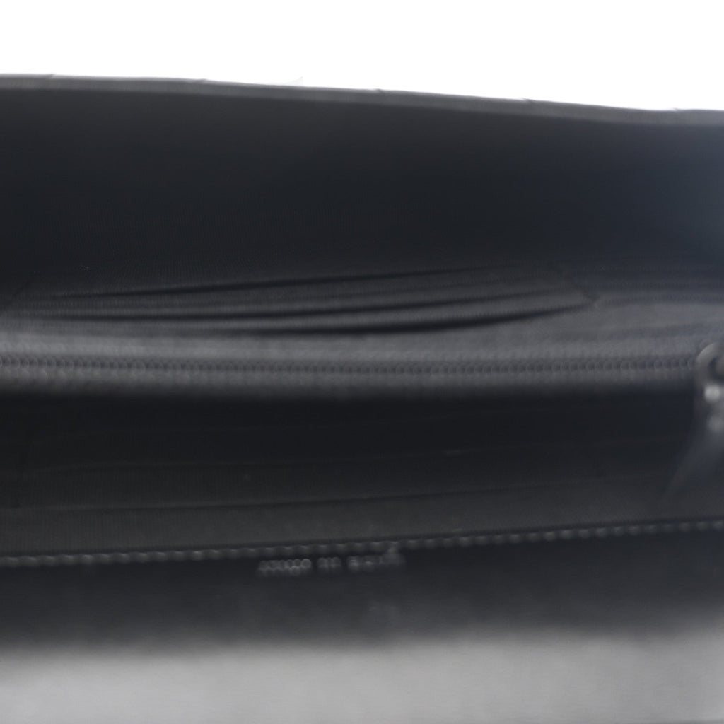 Chanel Aged Calfskin Chevron Quilted Reissue 2.55 Square Wallet On Chain WOC So Black