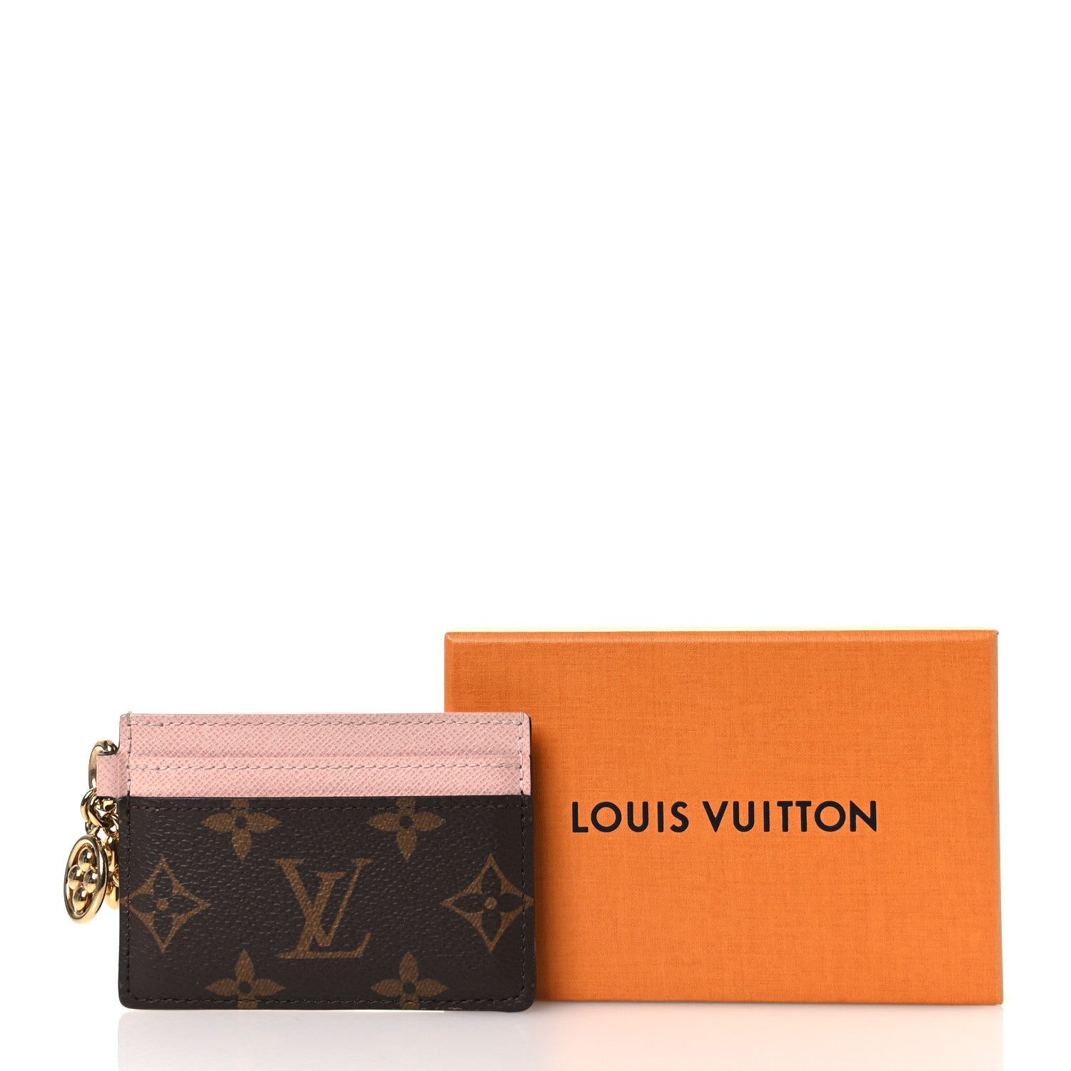 Louis Vuitton Monogram LV Charms Card Holder Rose Ballerine
