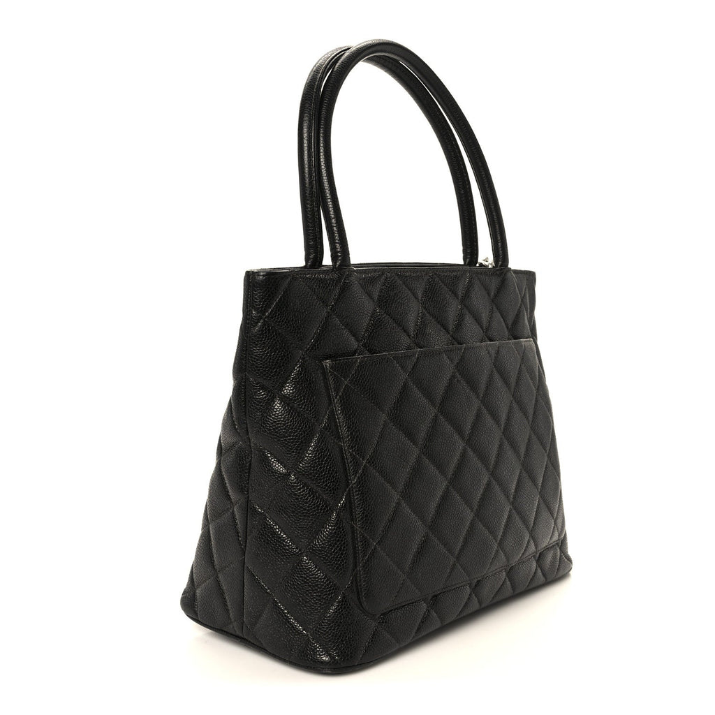 Chanel Caviar Quilted Medallion Tote Black