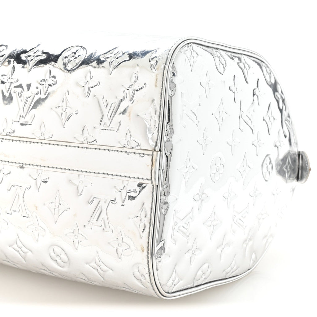 Louis Vuitton Monogram Miroir Speedy 30 Silver